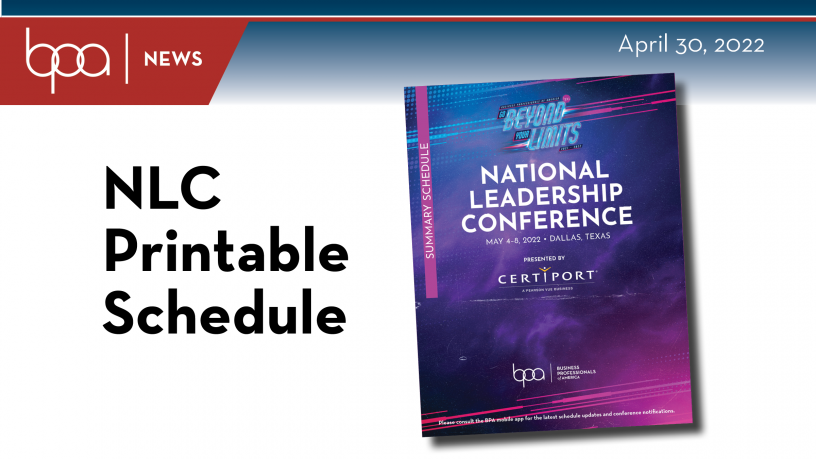 NLC Printable Schedule Cover